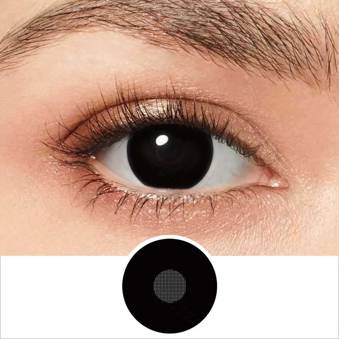 Black Mesh Pupil Contact Lenses | EyeKK - EyeKK