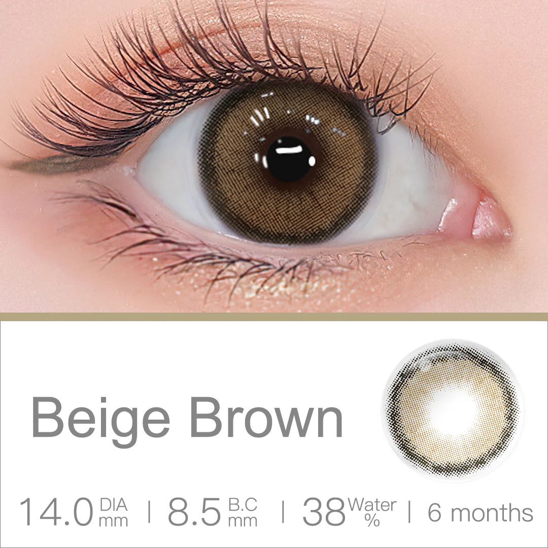 Roze Beige Brown Colored Contact Lenses | EyeKK - EyeKK