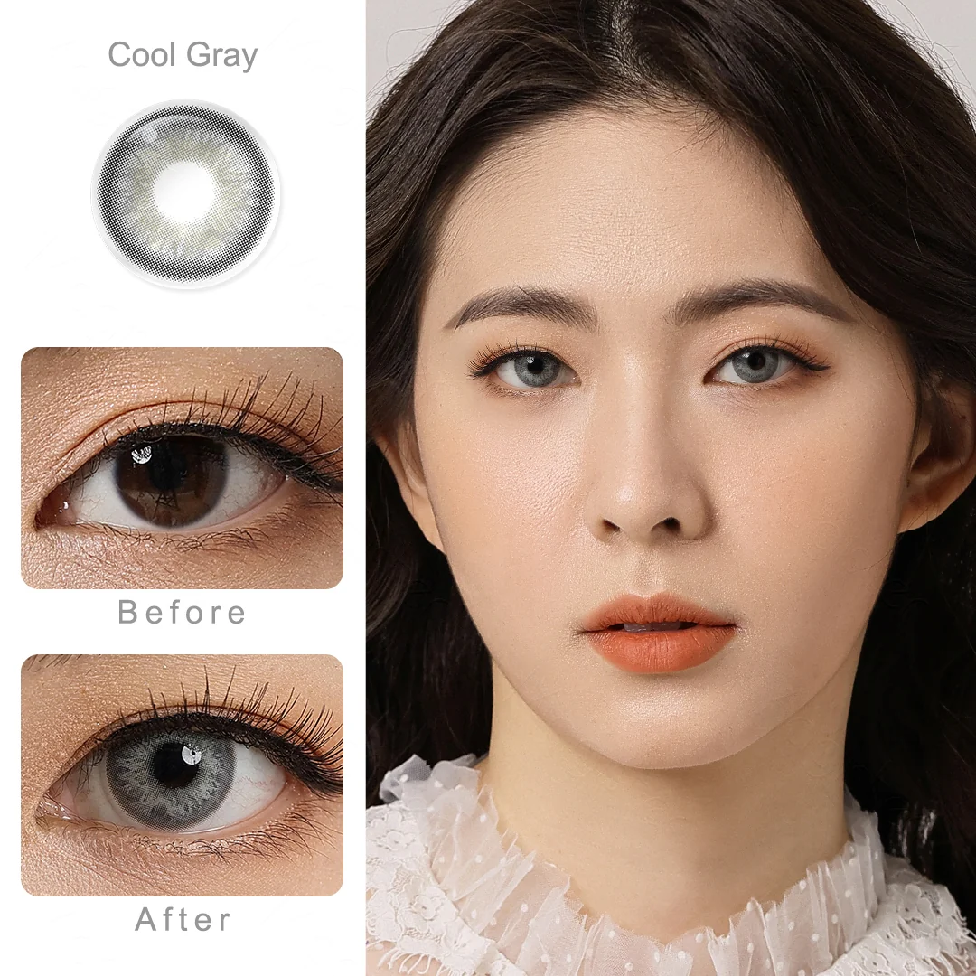 Iris Cool Gray Colored Contact Lenses | EyeKK - EyeKK