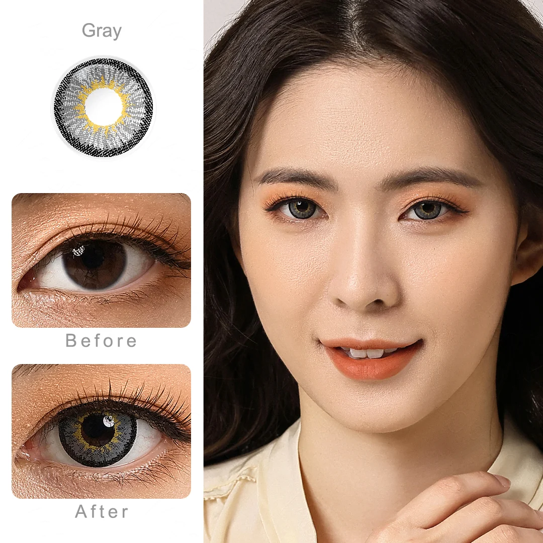 Neon Gray Colored Contact Lenses | EyeKK - EyeKK