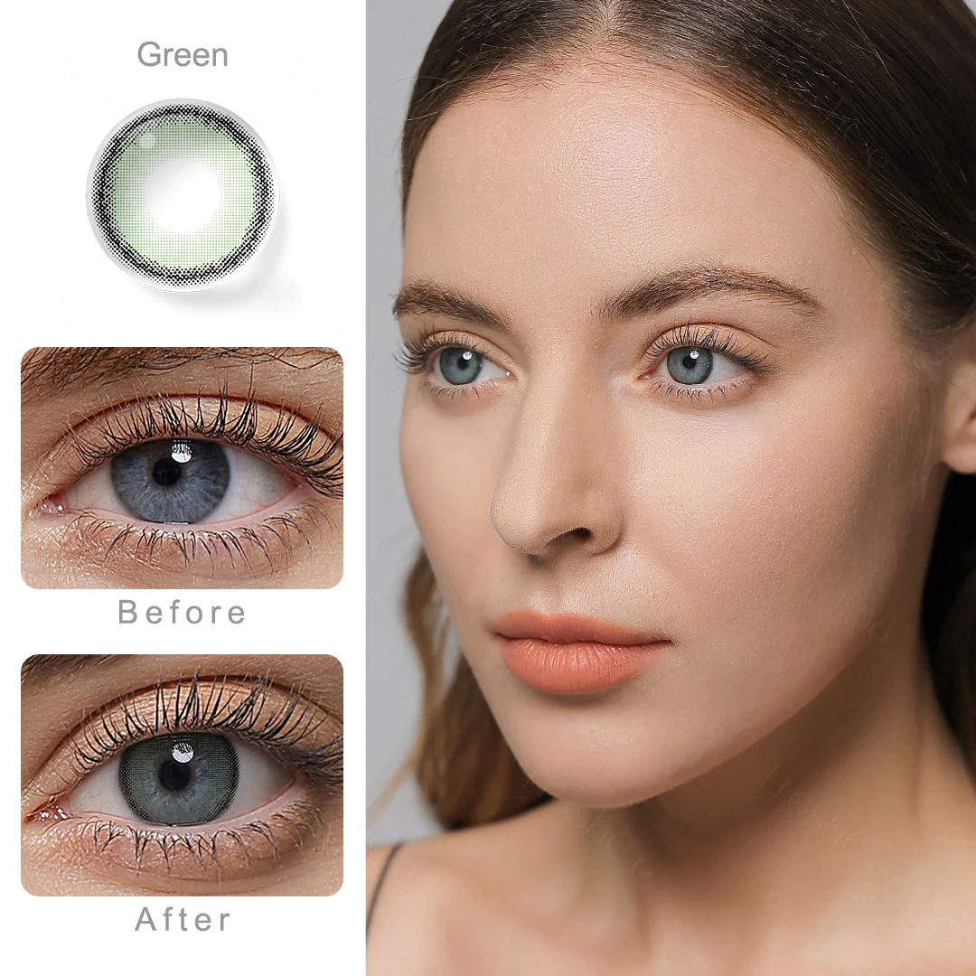 Roze Airy Green Colored Contact Lenses | EyeKK - EyeKK