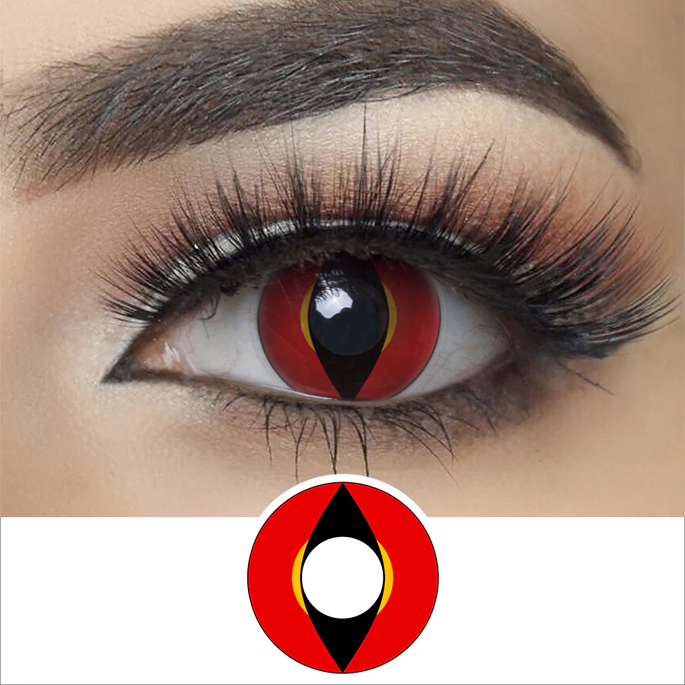 Red Dragon Eye Halloween Contact Lenses | EyeKK - EyeKK
