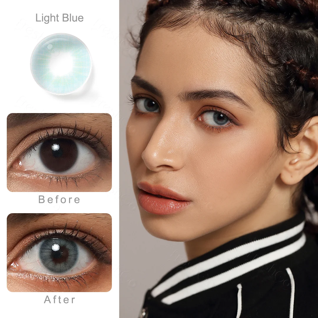 Cloud Light Blue Colored Contact Lenses | EyeKK - EyeKK