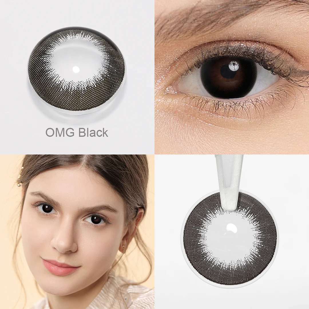 OMG Black Colored Contact Lenses | EyeKK - EyeKK