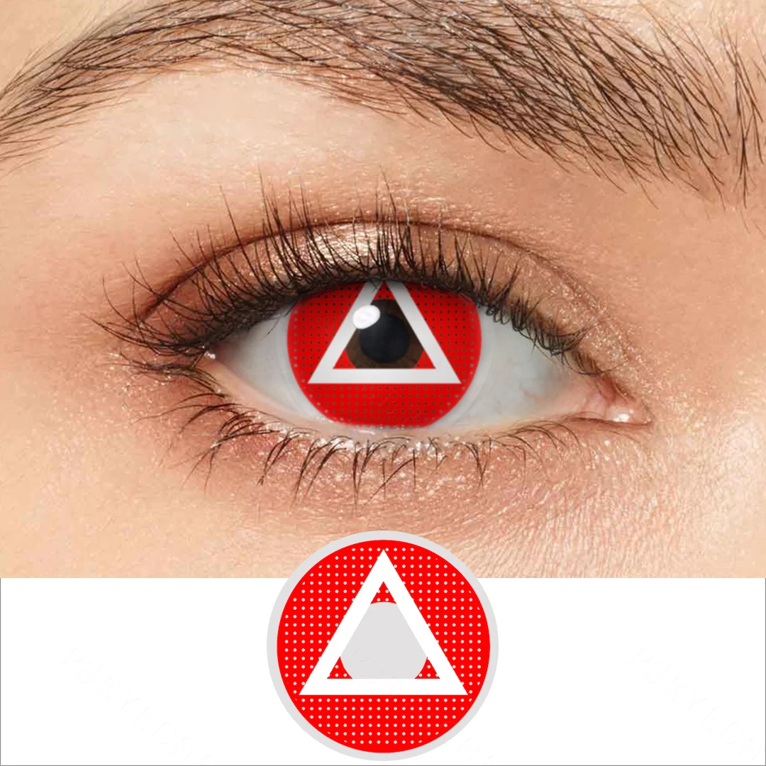 Red Triangle Colored Contact Lenses | EyeKK - EyeKK