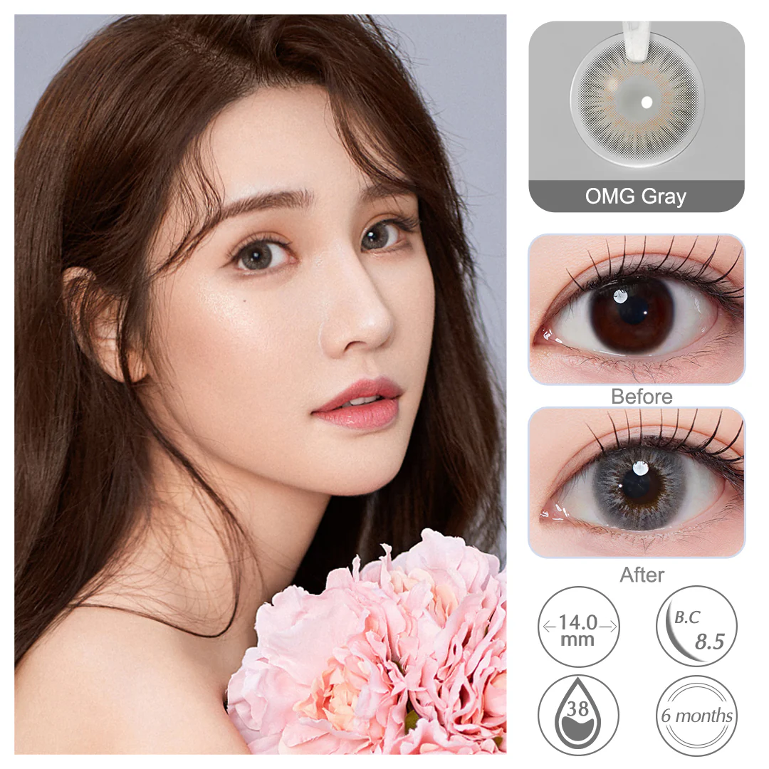 OMG Gray Colored Contact Lenses | EyeKK - EyeKK