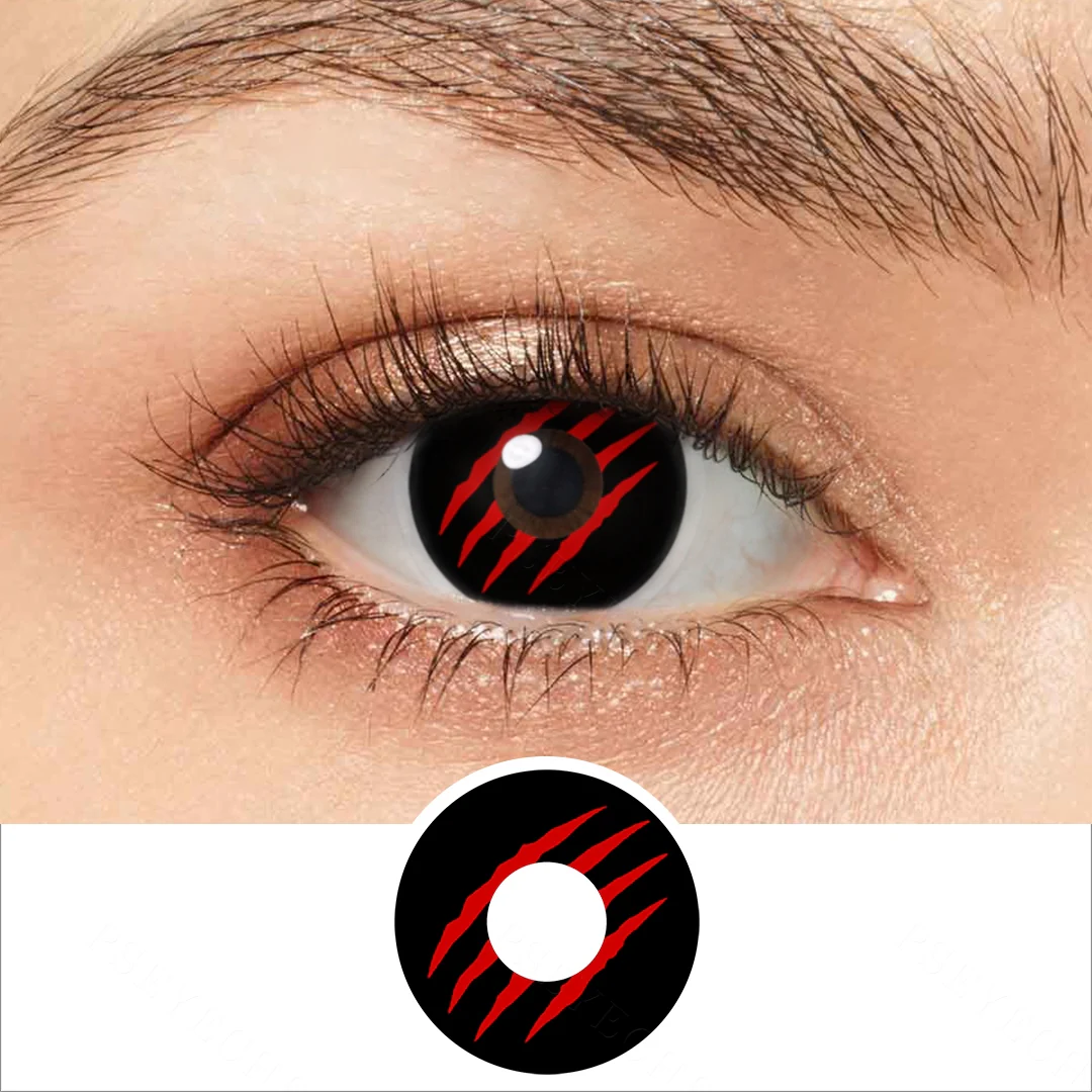 Red Claw Marks Colored Contact Lenses | EyeKK - EyeKK