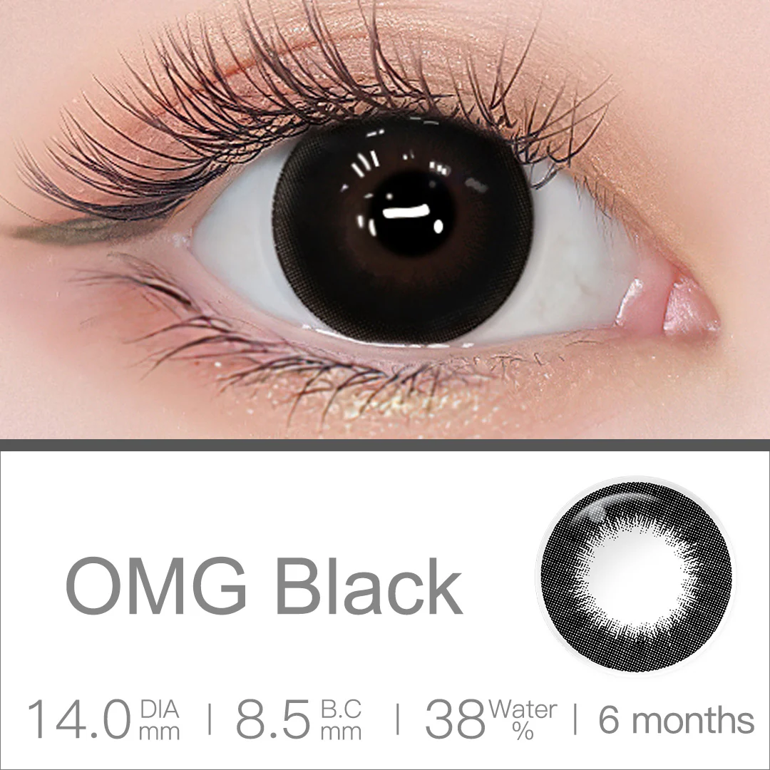 OMG Black Colored Contact Lenses | EyeKK - EyeKK