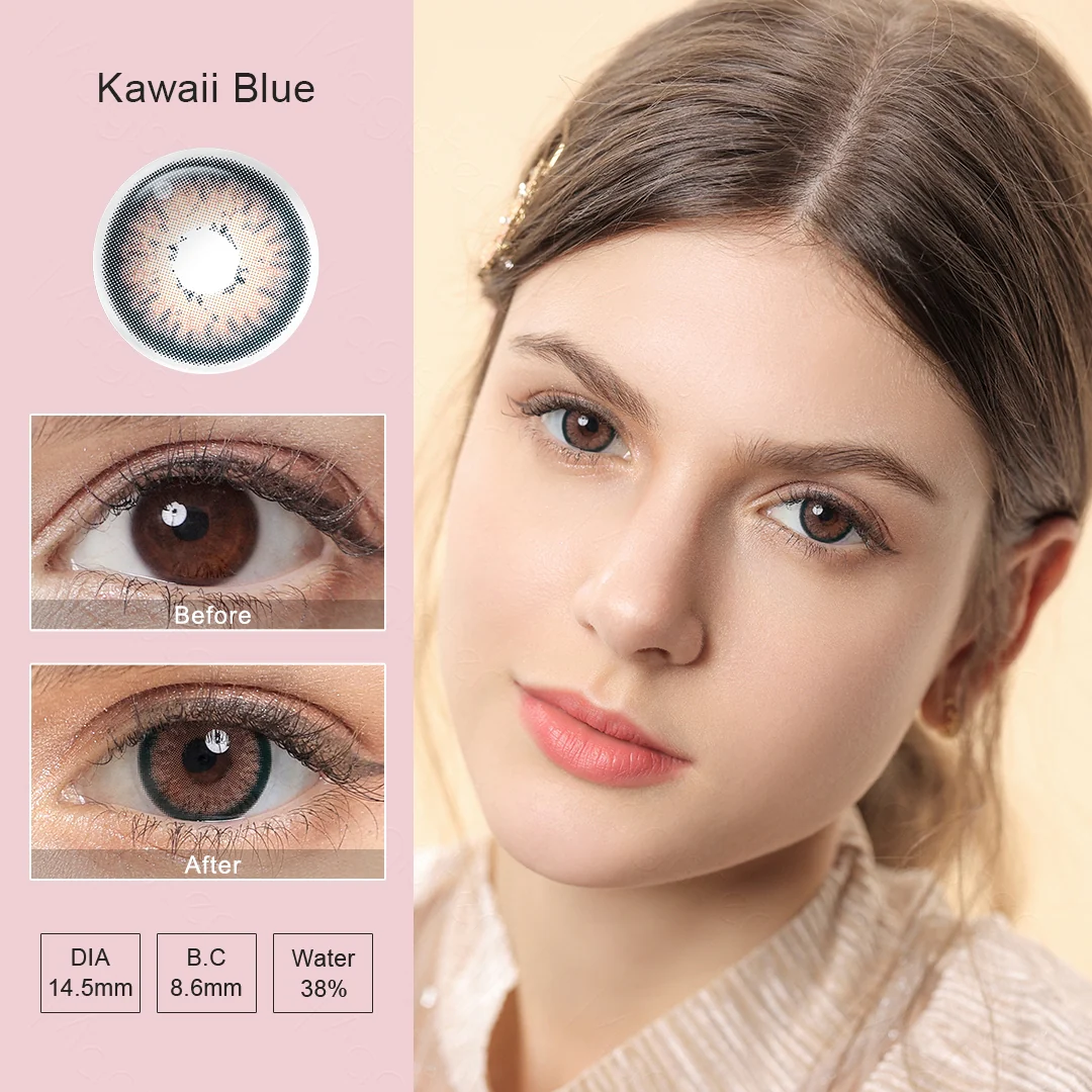 Kawaii Blue Colored Contact Lenses | EyeKK - EyeKK