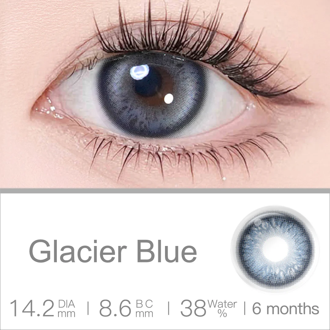 BLUSH GIRL Glacier Blue Colored Contacts - EyeKK