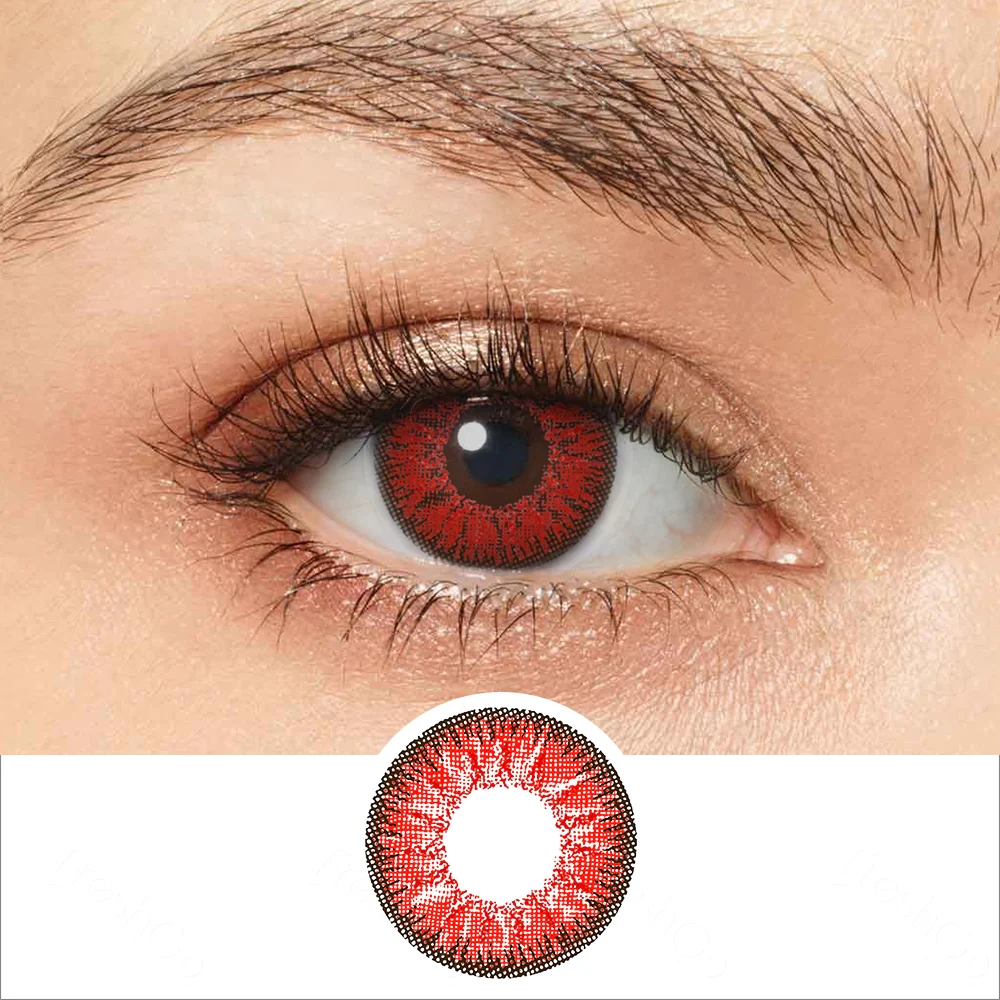 Nonno Deep Red Colored Contact Lenses (U.S. Stock) | EyeKK - EyeKK
