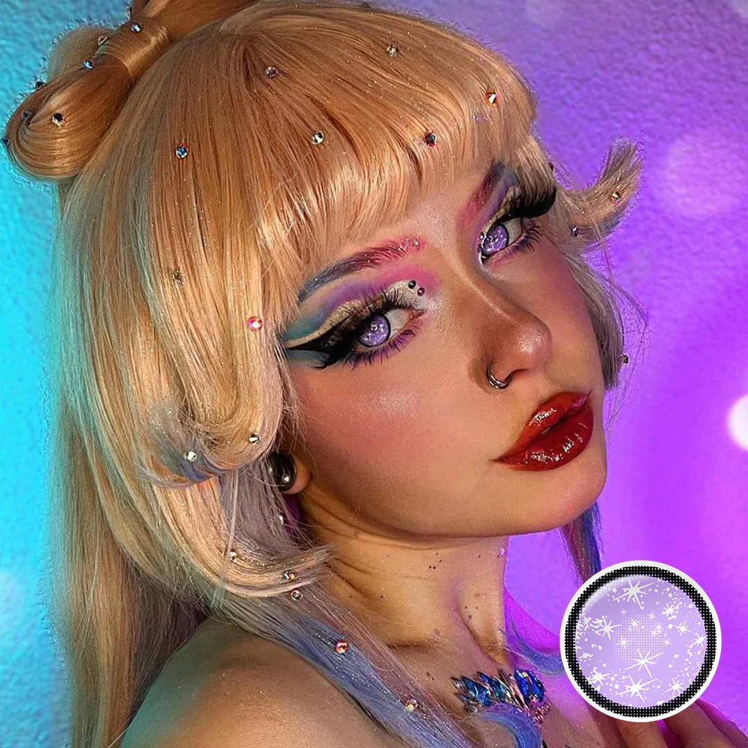 Cosplay Violet Galaxy Colored Contact Lenses | EyeKK - EyeKK