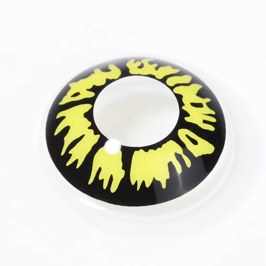 Yellow New Moon Halloween Contact Lenses | EyeKK - EyeKK