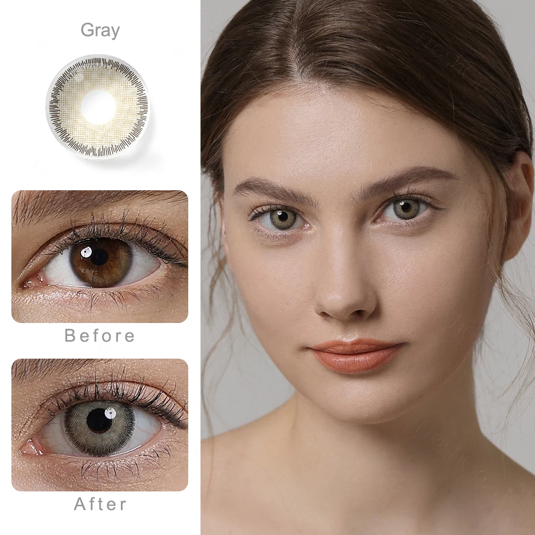 Premium Gray Colored Contact Lenses | EyeKK - EyeKK