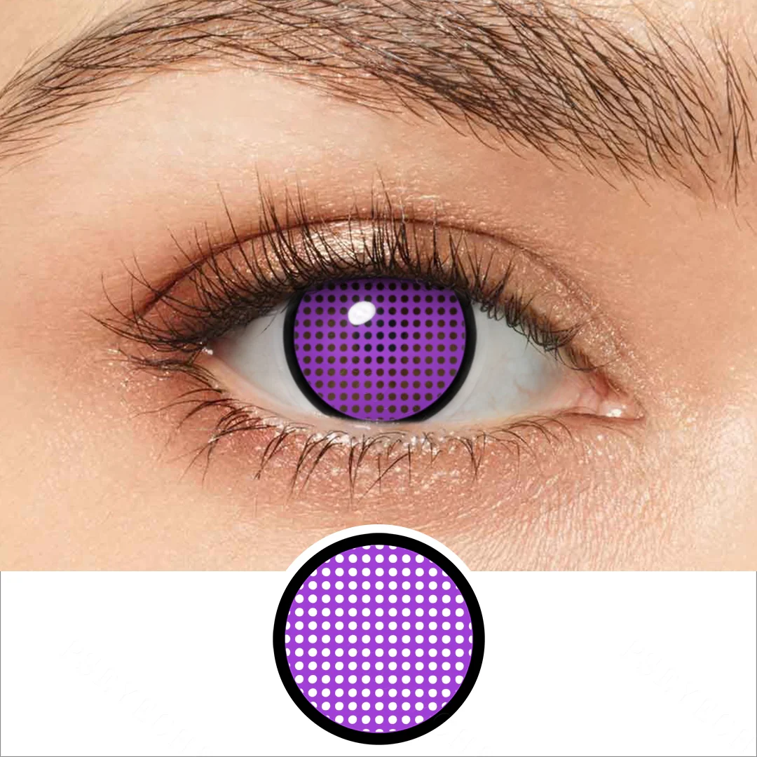 Purple Mesh Colored Contact Lenses | EyeKK - EyeKK