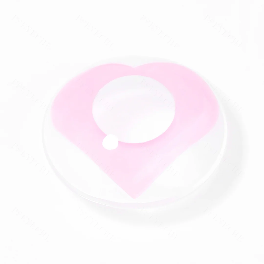 Pink Heart Halloween Contact Lenses | EyeKK - EyeKK