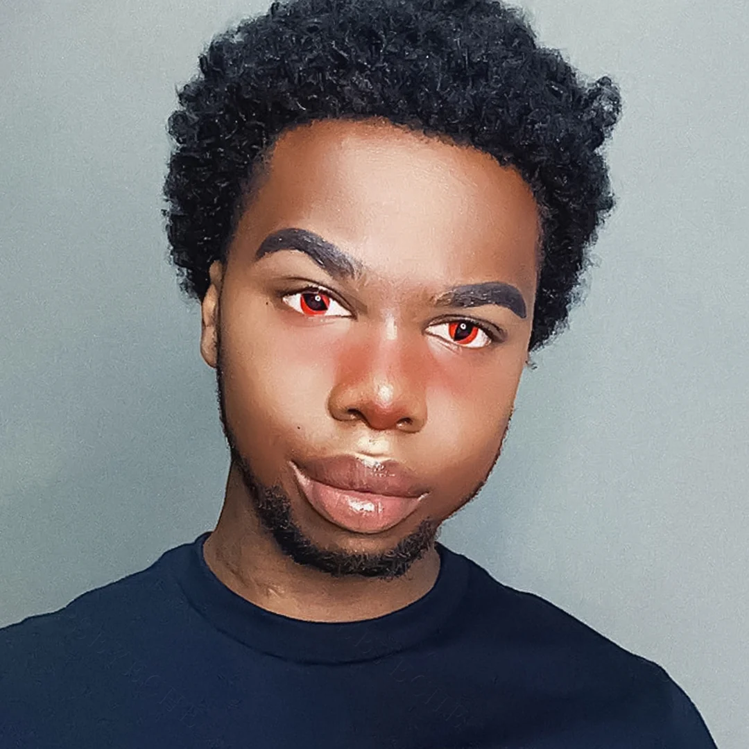 Red Cat Eye Halloween Contact Lenses | EyeKK - EyeKK