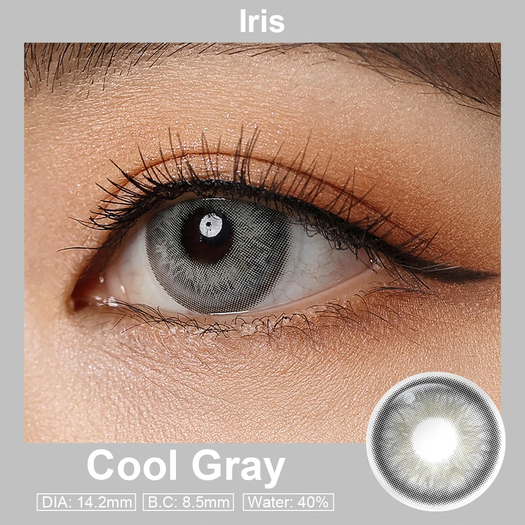 Iris Cool Gray Colored Contact Lenses | EyeKK - EyeKK