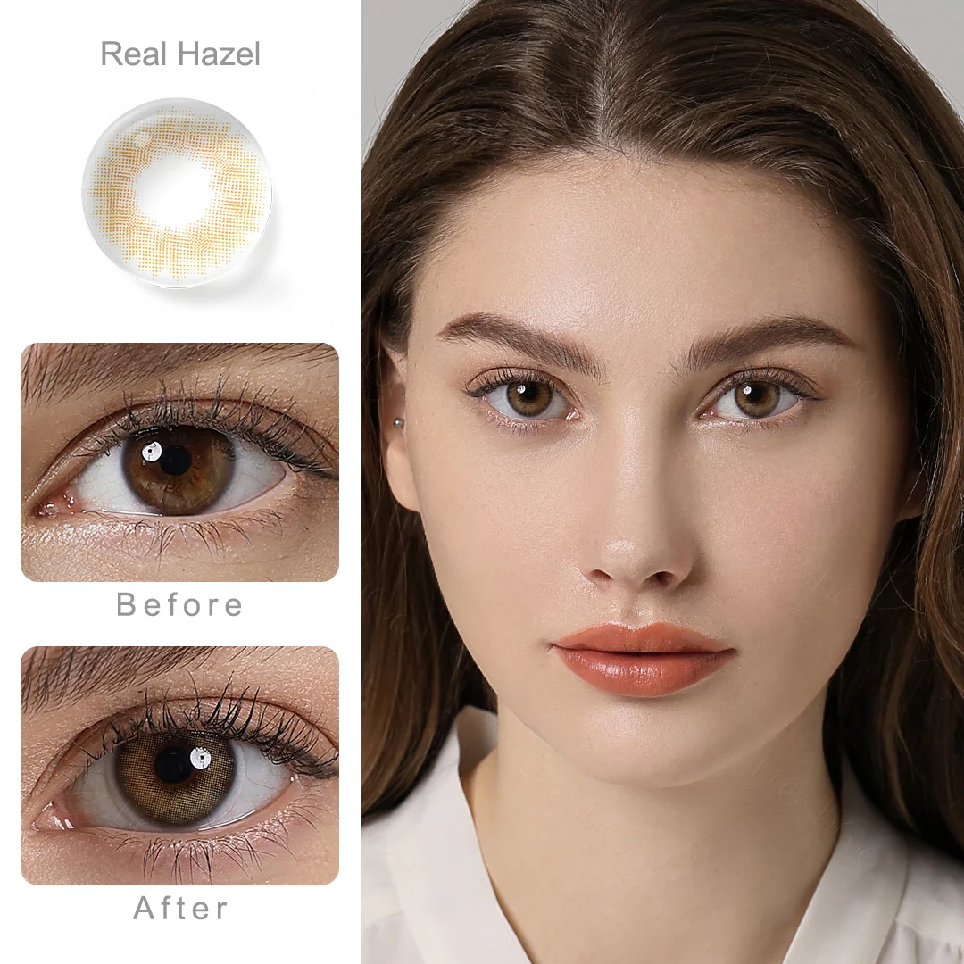 Spanish Real Hazel Colored Contact Lenses | EyeKK - EyeKK