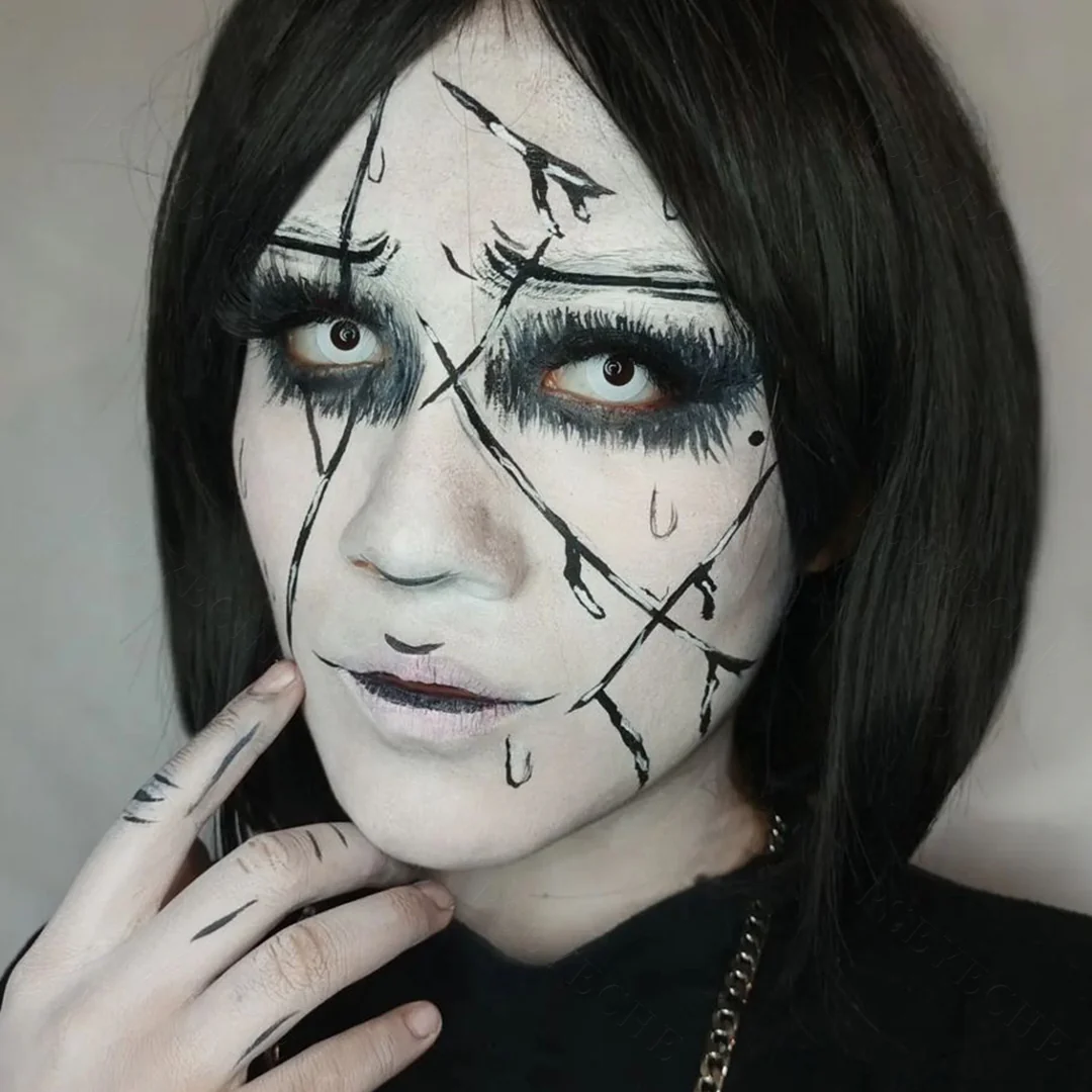 Whiteout Halloween Contact Lenses | EyeKK - EyeKK