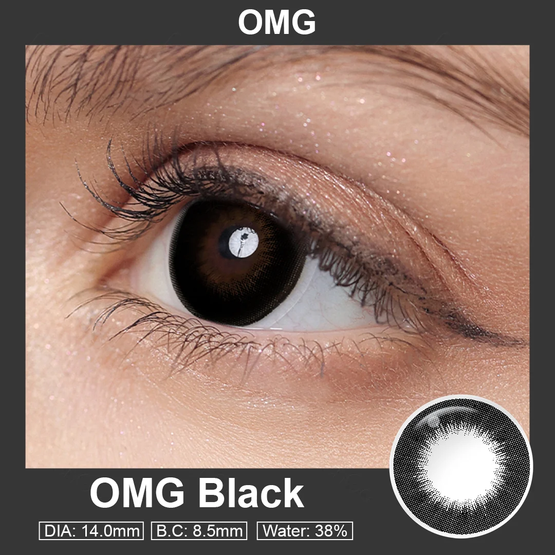 OMG Black Colored Contact Lenses | EyeKK - EyeKK