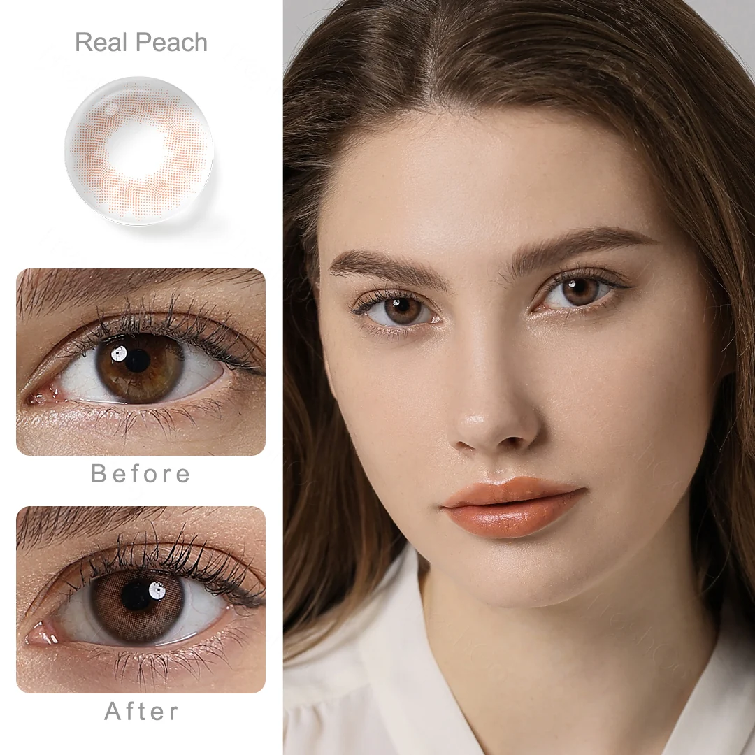 Spanish Real Peach Colored Contact Lenses | EyeKK - EyeKK
