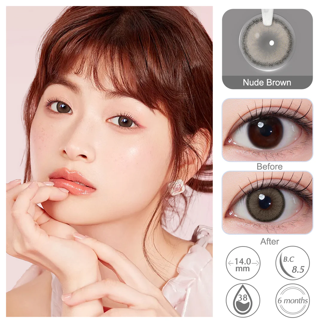 Roze Nude Brown Colored Contact Lenses | EyeKK - EyeKK