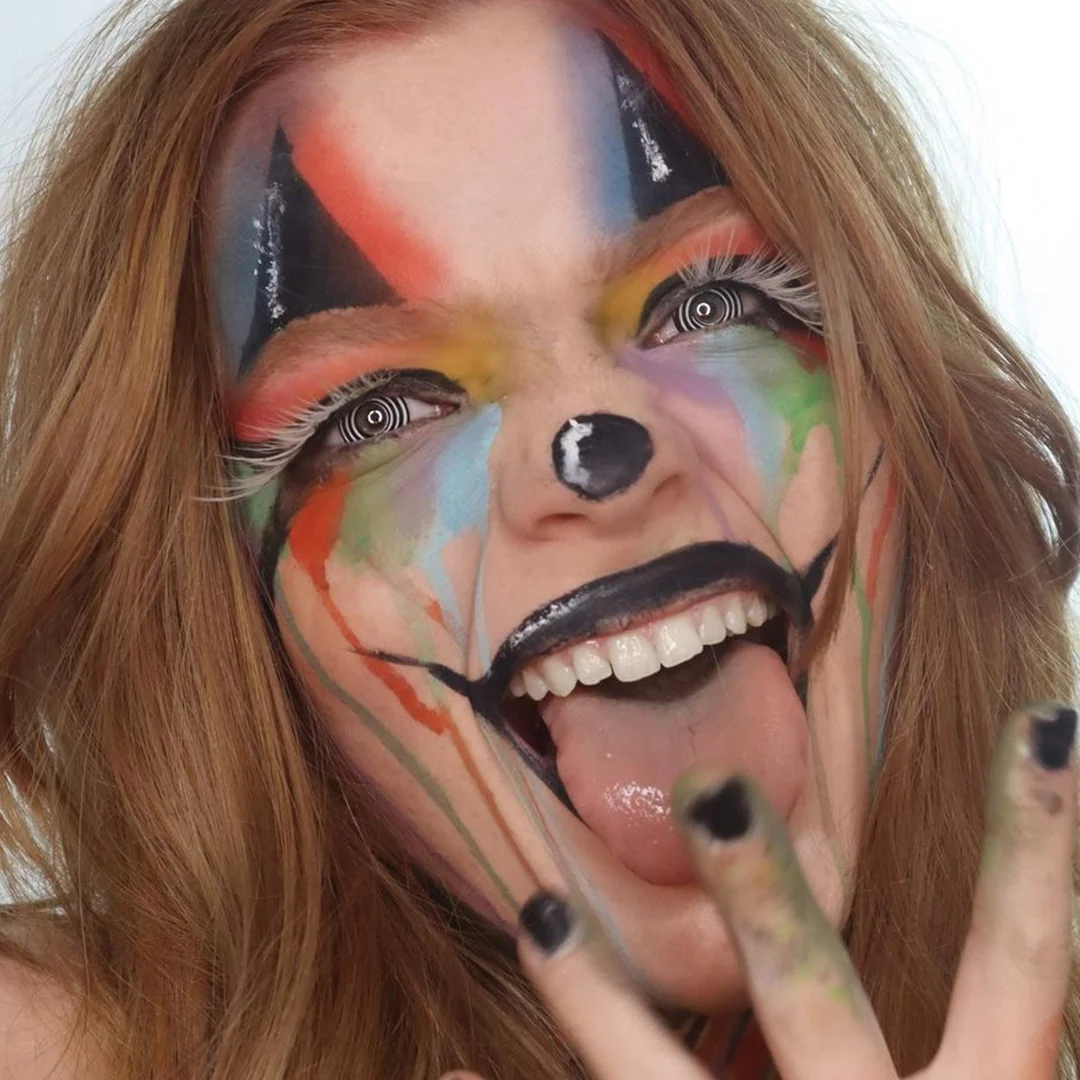 Black Spiral Halloween Contact Lenses | EyeKK - EyeKK