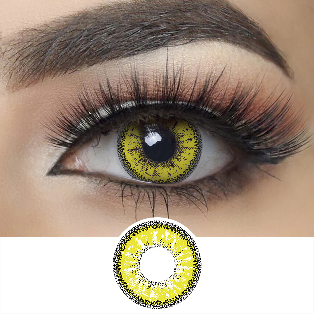 Dolly Eye Yellow Halloween Contact Lenses | EyeKK - EyeKK