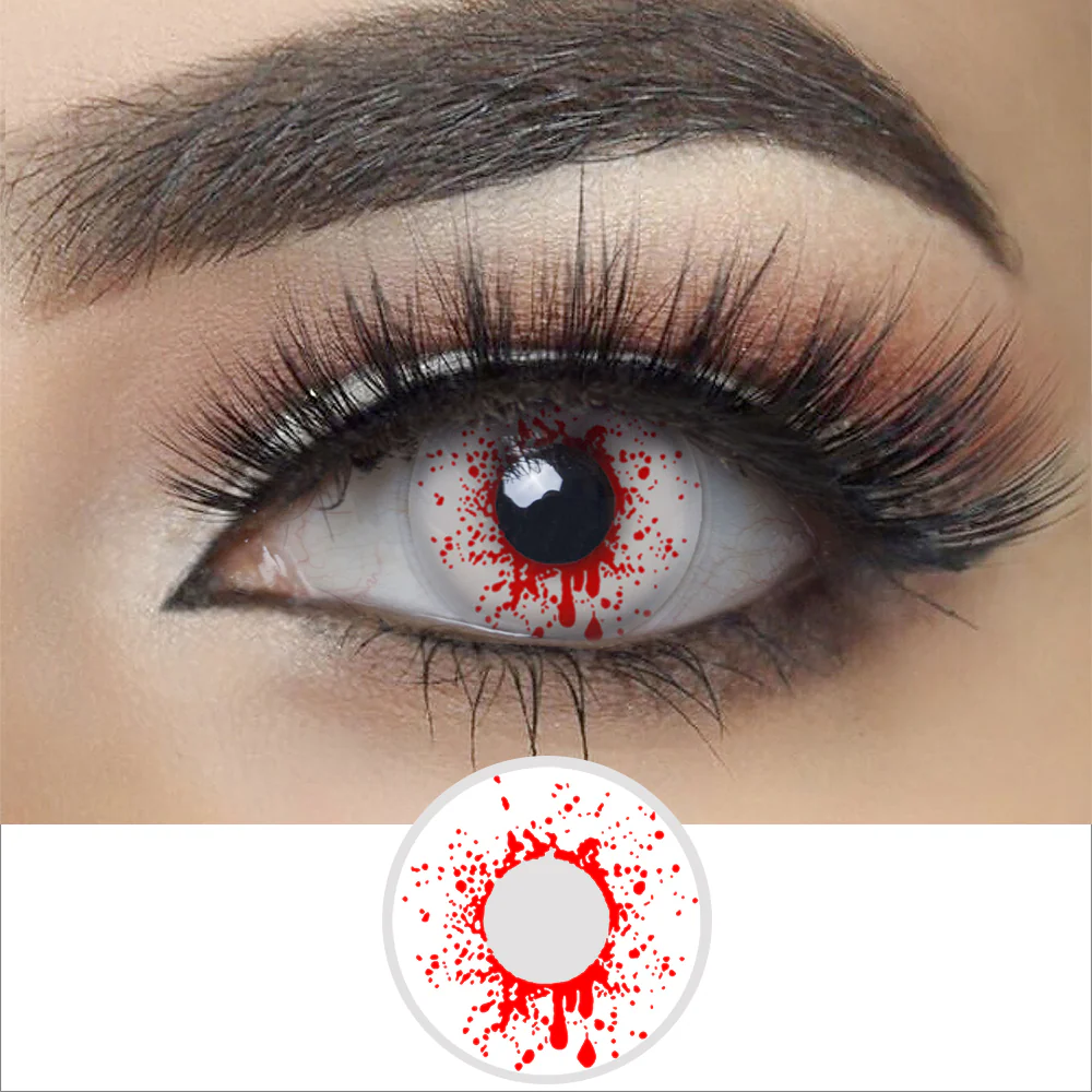 Crazy Blood Splat Halloween Contact Lenses | EyeKK - EyeKK