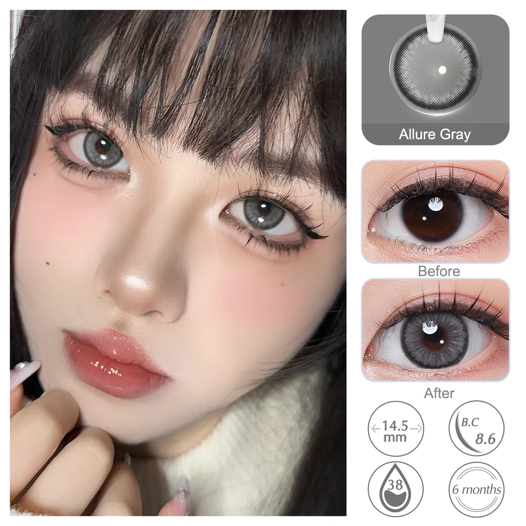 Diamond N Allure Gray Colored Contact Lenses | EyeKK - EyeKK