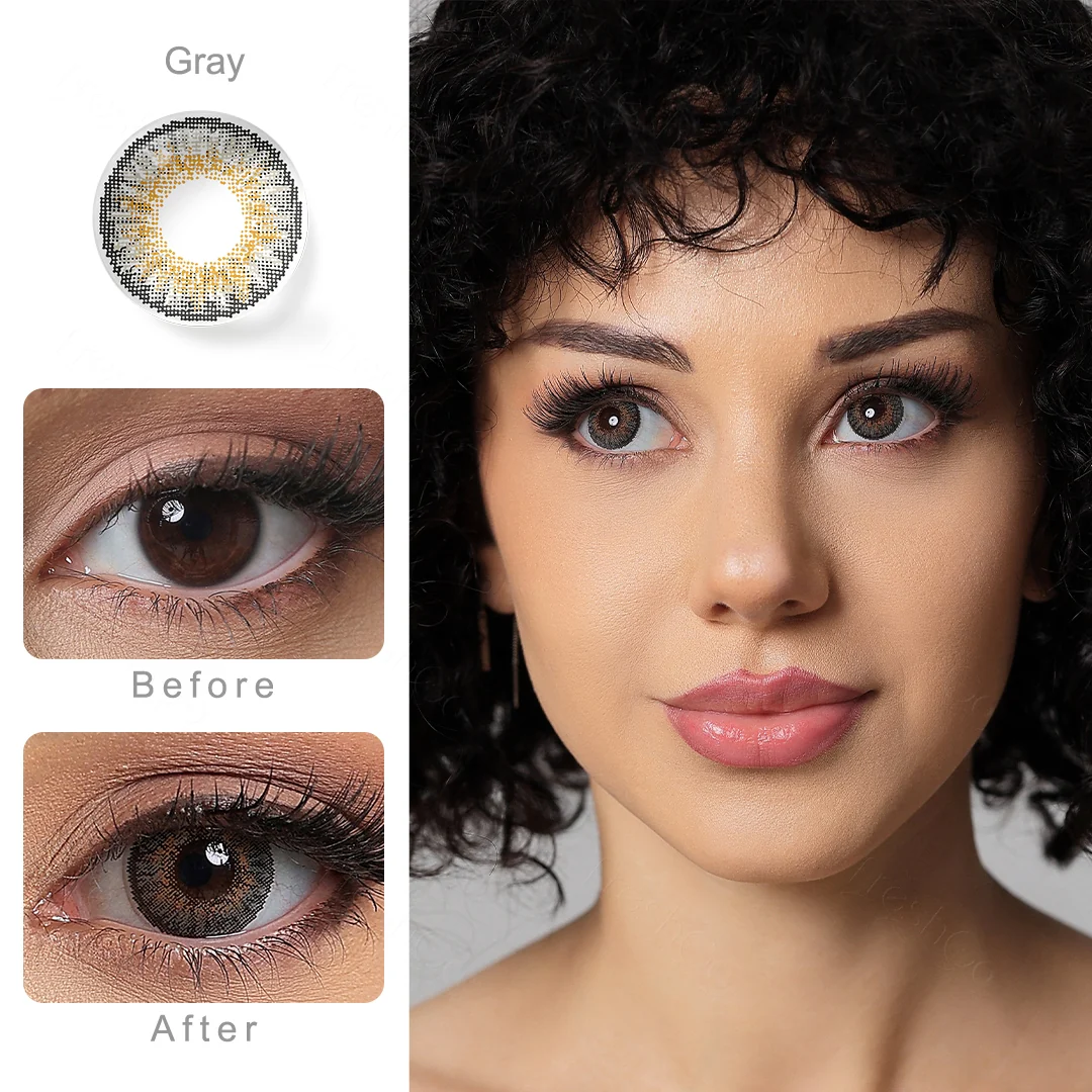 3 Tone Gray Colored Contact Lenses (U.S. Stock) | EyeKK - EyeKK