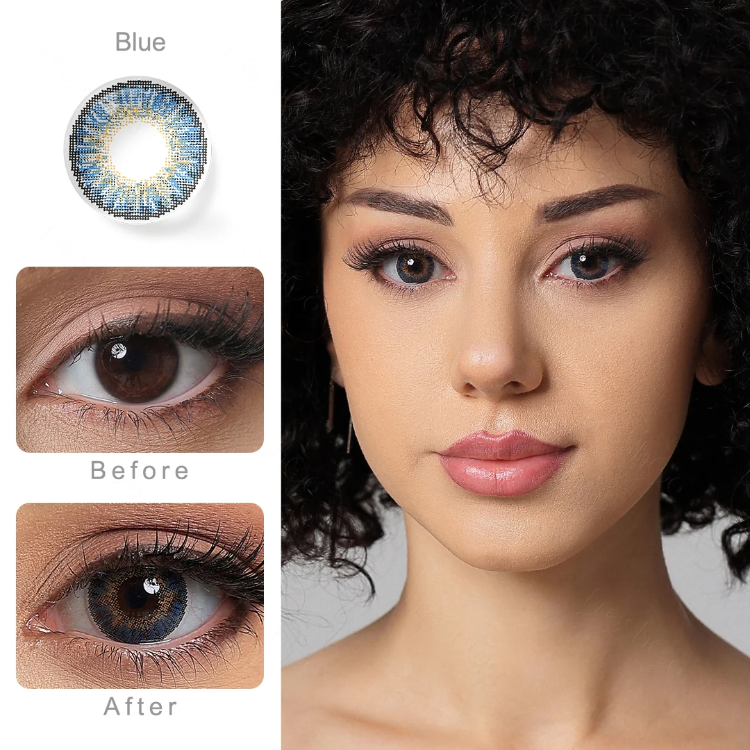 3 Tone Blue Colored Contact Lenses | EyeKK - EyeKK