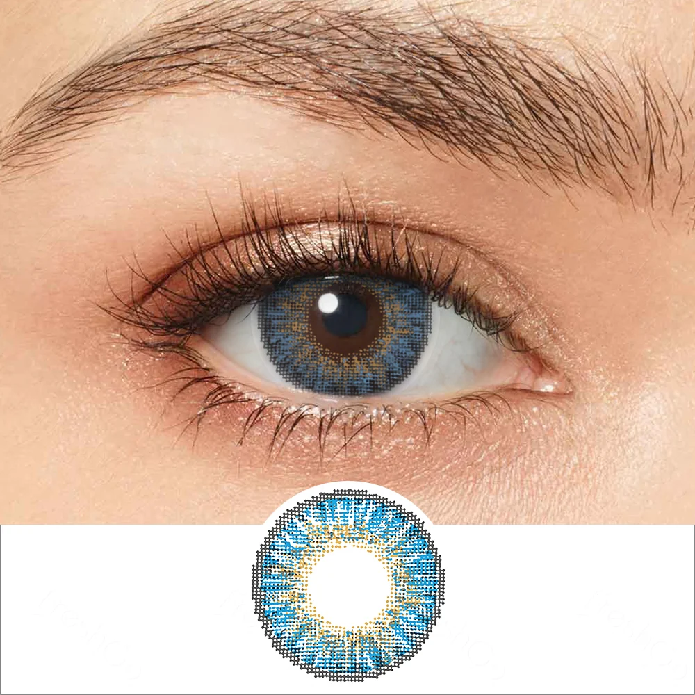 3 Tone True Sapphire Colored Contact Lenses | EyeKK - EyeKK