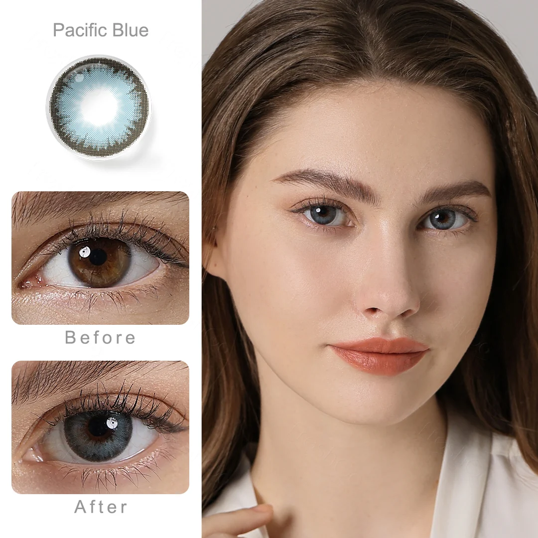 Diamond Pacific Blue Colored Contact Lenses | EyeKK - EyeKK