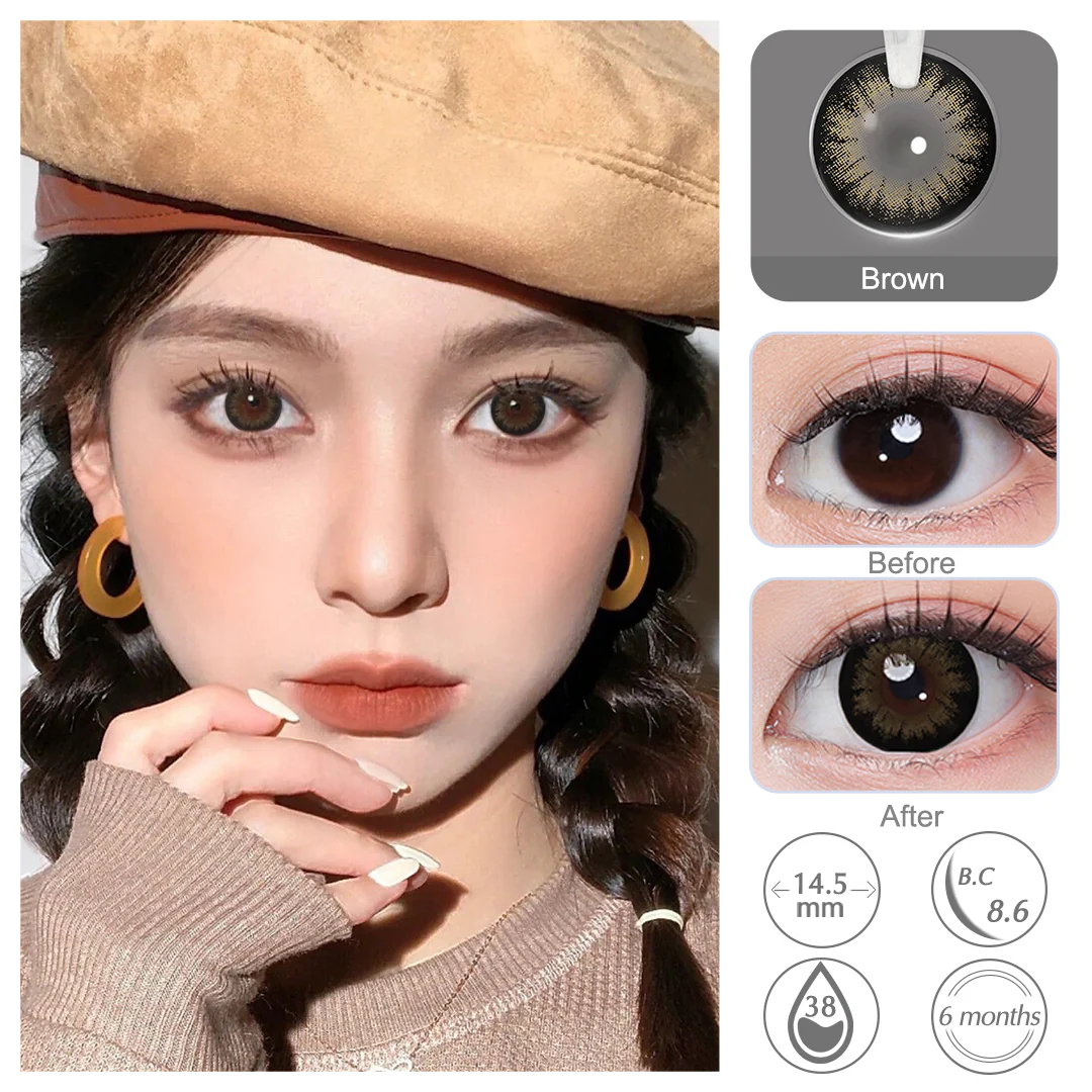 Supersize Brown Colored Contact Lenses | EyeKK - EyeKK