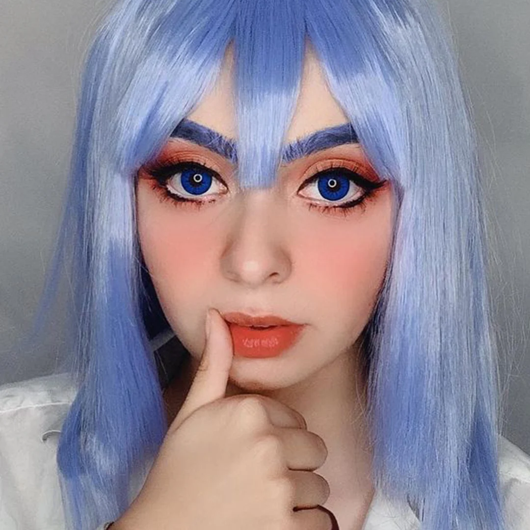 Glamor Blue Halloween Contact Lenses | EyeKK - EyeKK