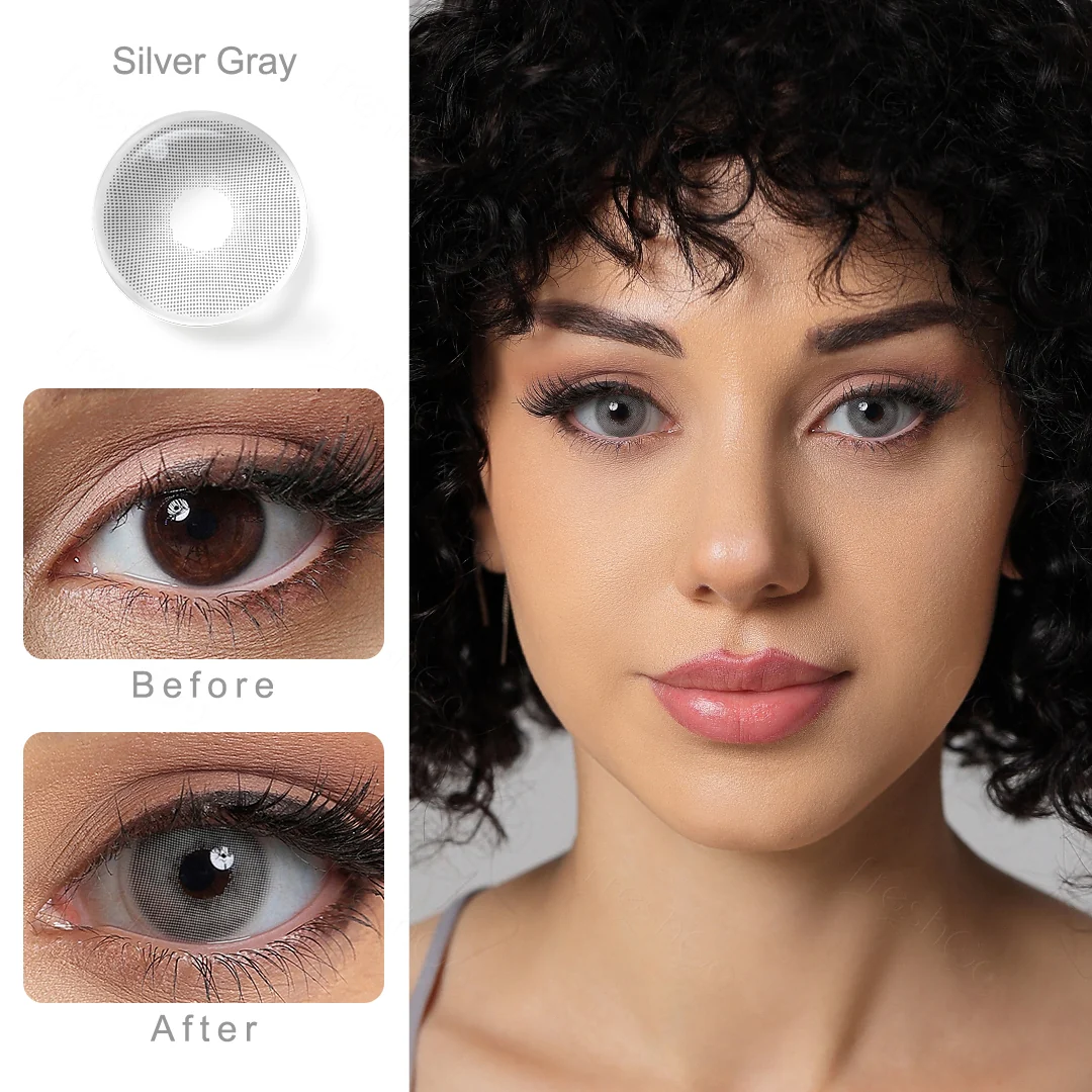 Silver Gray Colored Contact Lenses | EyeKK - EyeKK