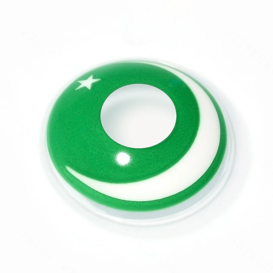 Pakistan Flag Colored Contact Lenses | EyeKK - EyeKK
