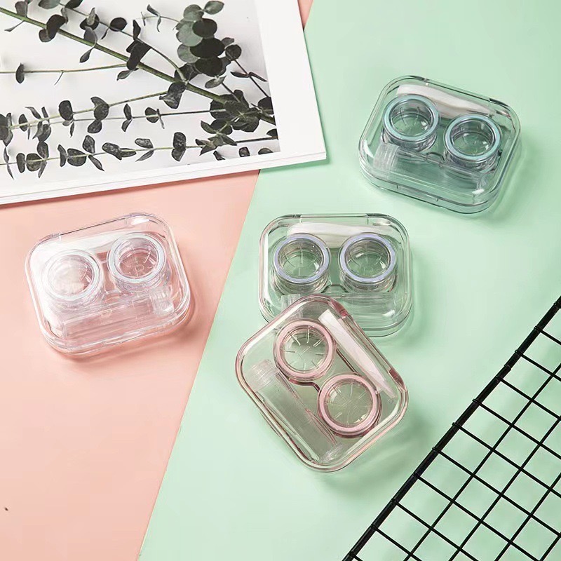 Transparent Portable No-Twist Cap Contact Lens Case - EyeKK