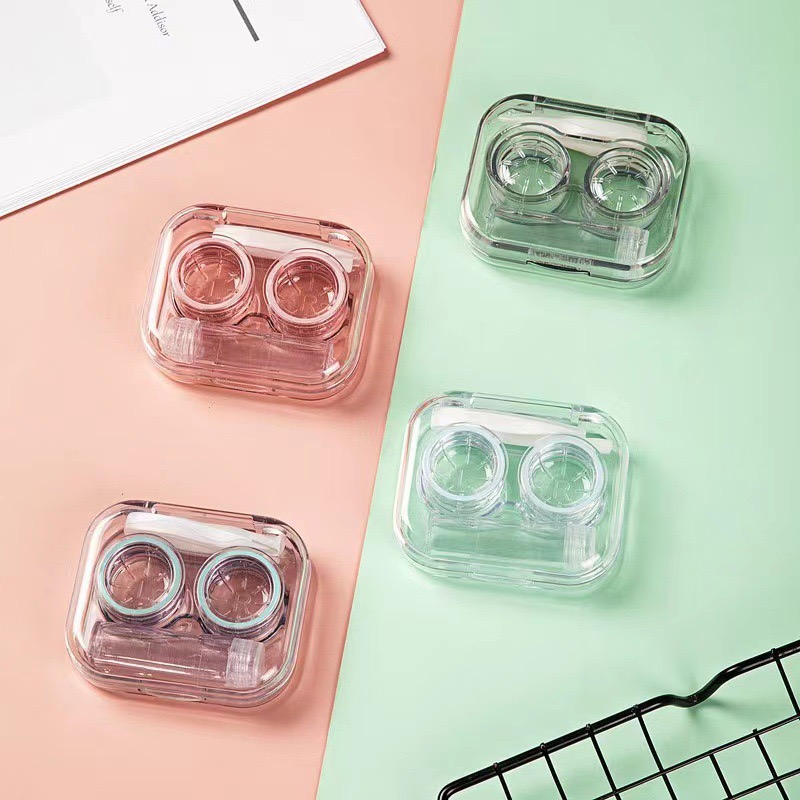 Transparent Portable No-Twist Cap Contact Lens Case - EyeKK