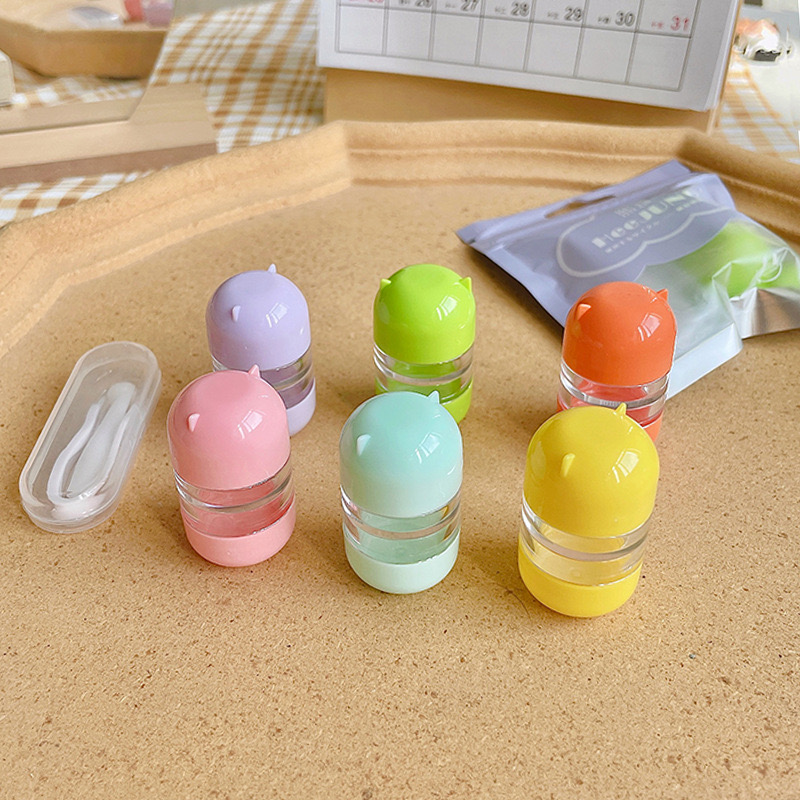 Portable Cute Dual-Head Contact Lens Case with Tweezers - EyeKK