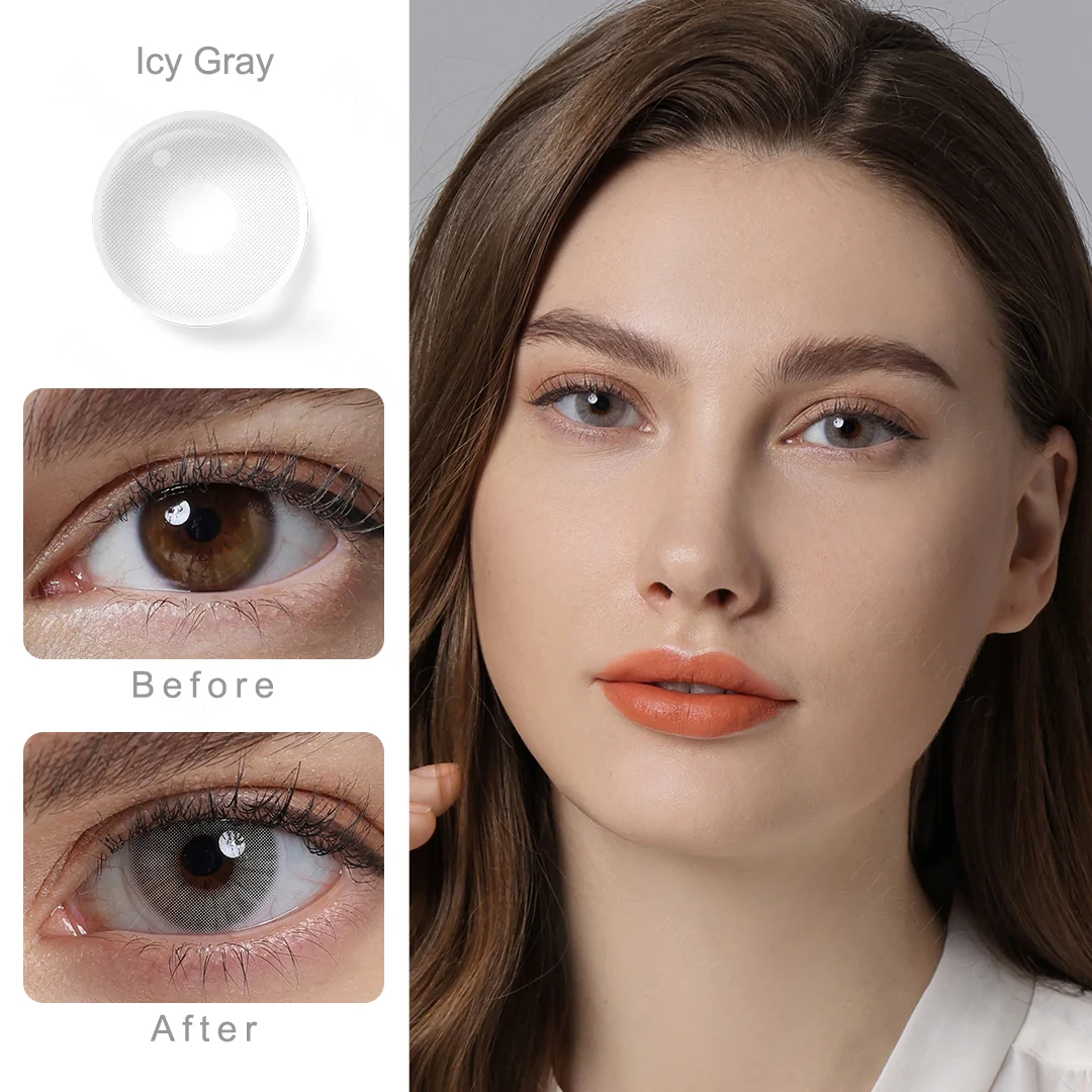 Hidrocor Icy Gray Colored Contact Lenses (U.S. Stock) | EyeKK - EyeKK