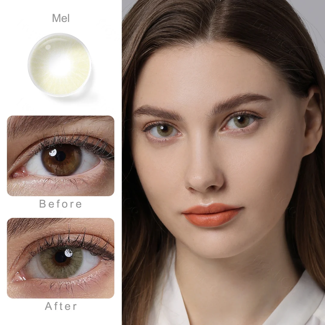 Hidrocor Mel Yellow Colored Contact Lenses (U.S. Stock) | EyeKK - EyeKK