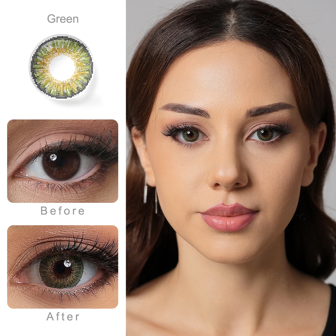 3 Tone Green Colored Contact Lenses (U.S. Warehouse) | EyeKK - EyeKK