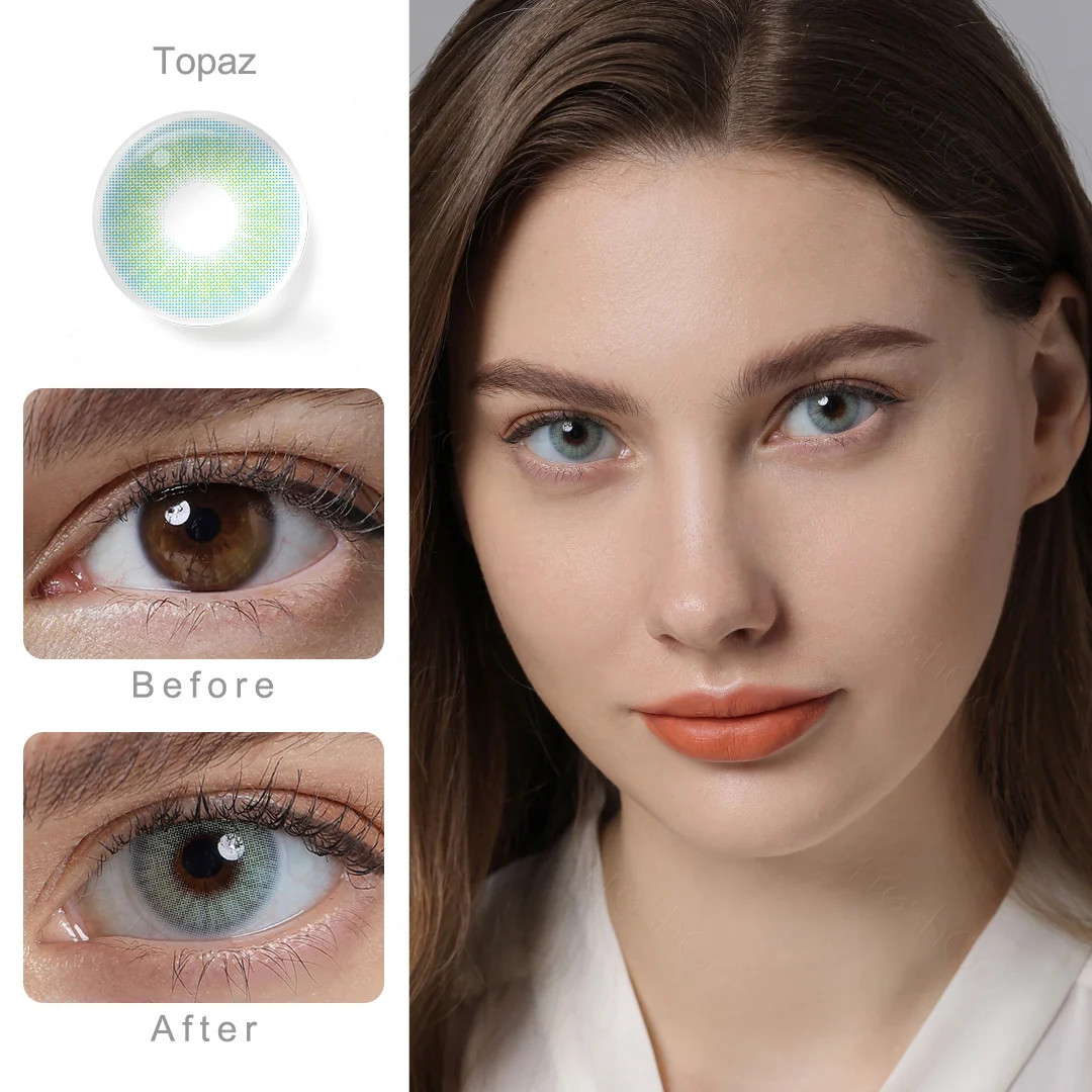 Hidrocor Topaz Blue Colored Contact Lenses (U.S. Stock) | EyeKK - EyeKK